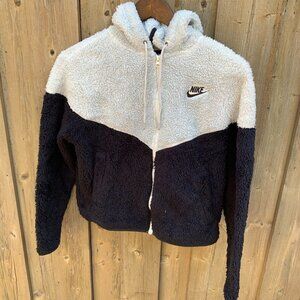 Nike Sherpa Hoodie Sweater XS Black